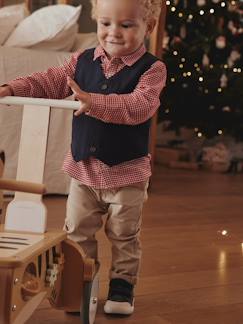 Babymode-Festliches Jungen Baby-Set: Hemd, Hose, Weste & Fliege