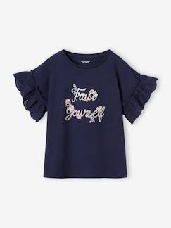 -Mädchen T-Shirt mit Volantärmeln, Bio-Baumwolle