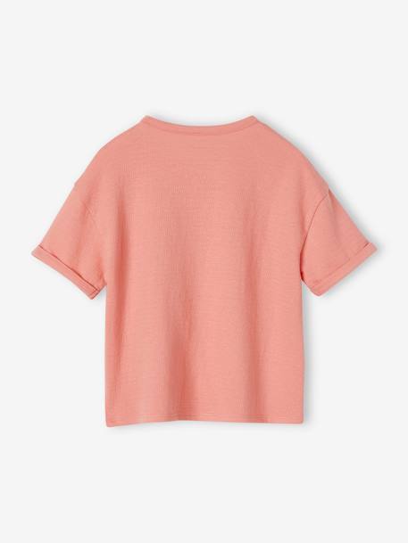 Mädchen T-Shirt Oeko-Tex - koralle+pastellgelb - 2