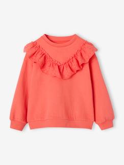 Maedchenkleidung-Pullover, Strickjacken & Sweatshirts-Mädchen Sweatshirt mit Volant