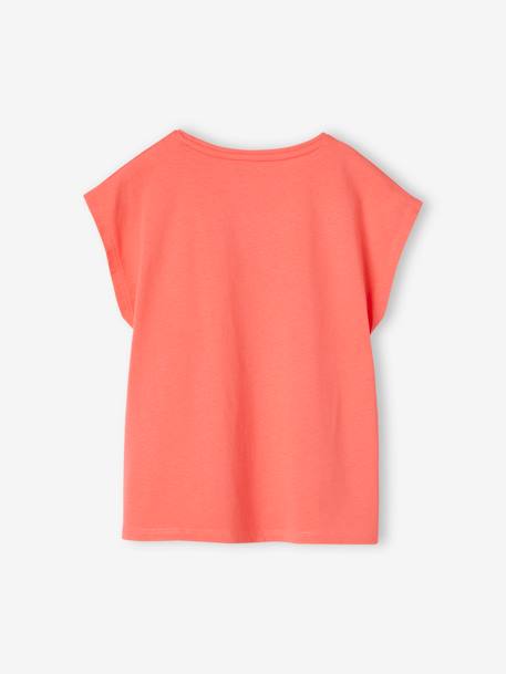 Mädchen T-Shirt BASIC, personalisierbar Oeko-Tex - koralle+mandarine+wollweiß - 3