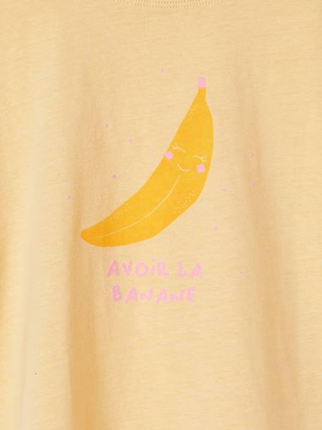 Mädchen T-Shirt mit Recycling-Baumwolle - aprikose+hellgelb - 6