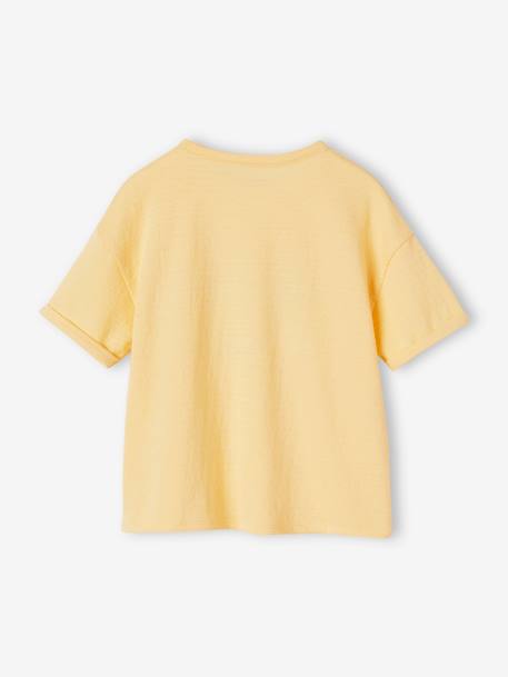 Mädchen T-Shirt Oeko-Tex - koralle+pastellgelb - 6