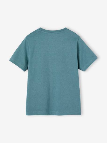 3er-Pack Jungen T-Shirts BASIC Oeko-Tex - aqua+azurblau+cappuccino+grün+weiß meliert - 5