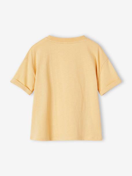 Mädchen T-Shirt mit Recycling-Baumwolle - aprikose+hellgelb - 5