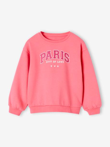 Mädchen Sweatshirt mit Print Basics Oeko-Tex - aprikose+bonbon rosa+grau meliert+himmelblau - 4