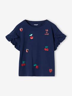 Maedchenkleidung-Mädchen T-Shirt mit Paillettenherz