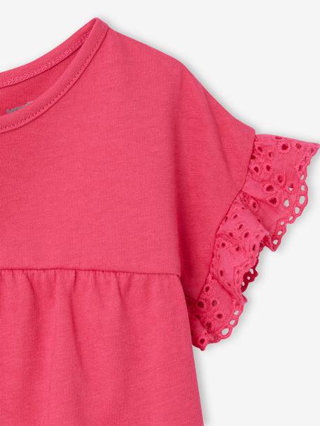 Baby T-Shirt aus Bio-Baumwolle, personalisierbar - fuchsia+wollweiß - 2