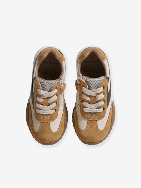 Kinder Sneakers mit Reißverschluss und Anziehtrick - camel - 4