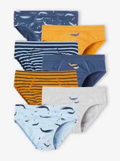 Jungenkleidung-Unterwäsche & Socken-Unterhosen & Boxershorts-7er-Pack Jungen Slips mit Bio-Baumwolle, Wale