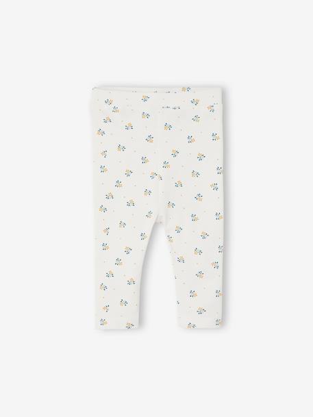 2er-Pack Baby Leggings BASIC Oeko-Tex - gedruckt hellbeige+pfirsich - 2