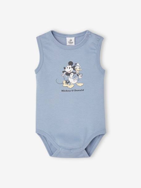 2er-Pack ärmellose Baby Bodys Disney MICKY MAUS - himmelblau - 3