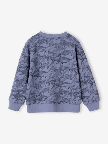 Jungen Sweatshirt mit Recycling-Polyester - graublau+grün - 4