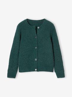 Maedchenkleidung-Pullover, Strickjacken & Sweatshirts-Strickjacken-Mädchen Cardigan aus Chenille-Garn