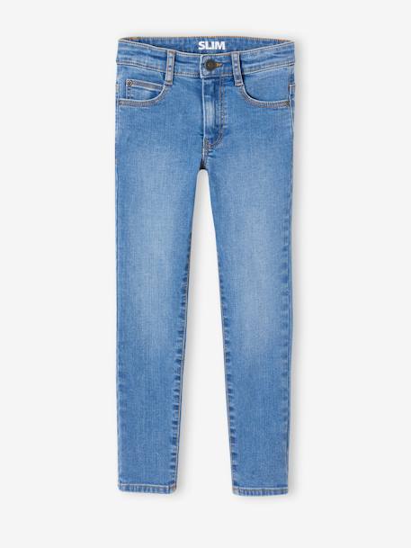 Jungen Slim-Fit-Jeans WATERLESS, Hüftweite SLIM - blue stone+dark blue+double stone+dunkelgrau - 16