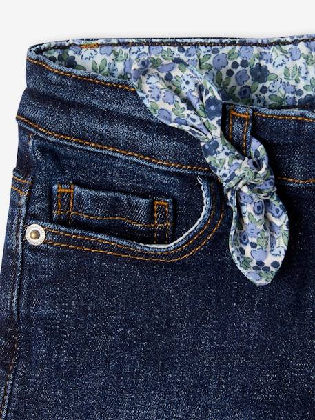 Bestickte Mädchen Jeans-Shorts Oeko-Tex - blue stone+dark blue+double stone - 8