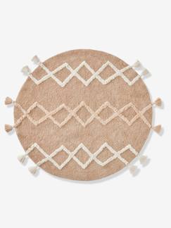 Dekoration & Bettwäsche-Runder Kinderzimmer Teppich mit Pompons, Berber-Stil
