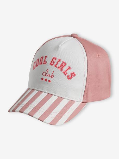 Mädchen Cap Cool Girls Club - blau gestreift+rosa gestreift - 7