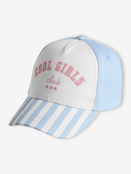 Mädchen Cap Cool Girls Club - blau gestreift+rosa gestreift - 2