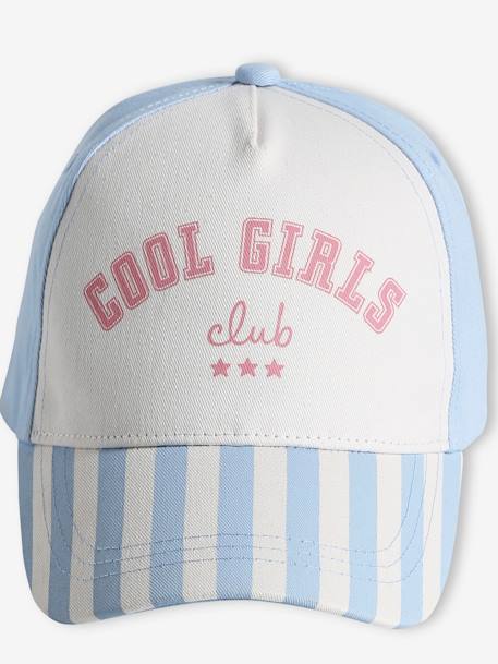 Mädchen Cap Cool Girls Club - blau gestreift+rosa gestreift - 4