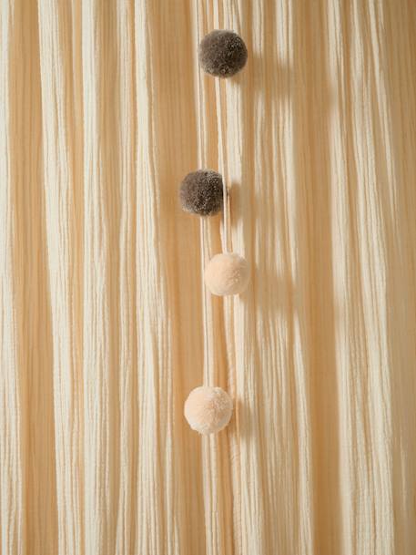 Kinderzimmer Betthimmel aus Musselin, 300cm - hellbeige+zartrosa - 3