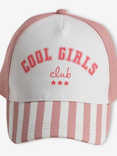 Mädchen Cap Cool Girls Club - blau gestreift+rosa gestreift - 9