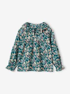 Maedchenkleidung-Blusen & Tuniken-Mädchen Bluse mit Blumen