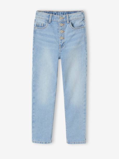 Mädchen Mom-Fit-Jeans, WATERLESS Hüftweite SLIM - blue stone+double stone+jeansblau - 6