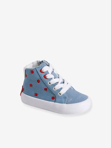 Baby High-Sneakers mit Reißverschluss - blau apfel - 1