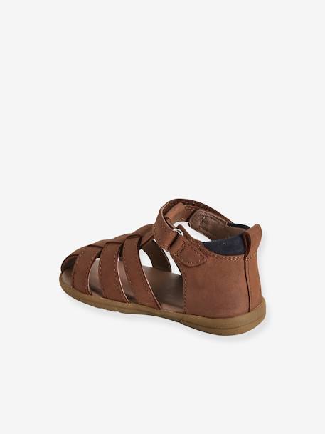 Jungen Baby Lauflern-Sandalen - braun+marine - 3