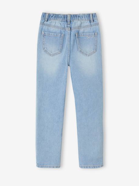 Mädchen Mom-Fit-Jeans, WATERLESS Hüftweite SLIM - blue stone+double stone+jeansblau - 7