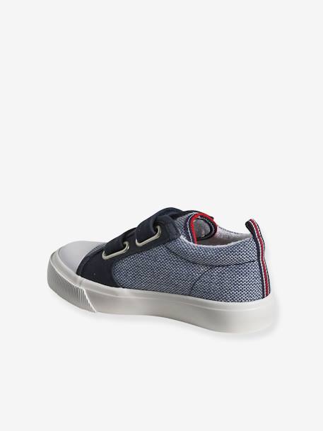 Kinder Stoff-Sneakers mit Klett und Anziehtrick - set blau - 3