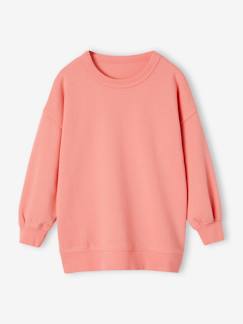 Maedchenkleidung-Pullover, Strickjacken & Sweatshirts-Langes Mädchen Sweatshirt mit Motiv hinten Oeko-Tex