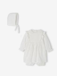 Babymode-Baby-Sets-Festliches Baby-Set: Kleid, Spielhose & Mütze