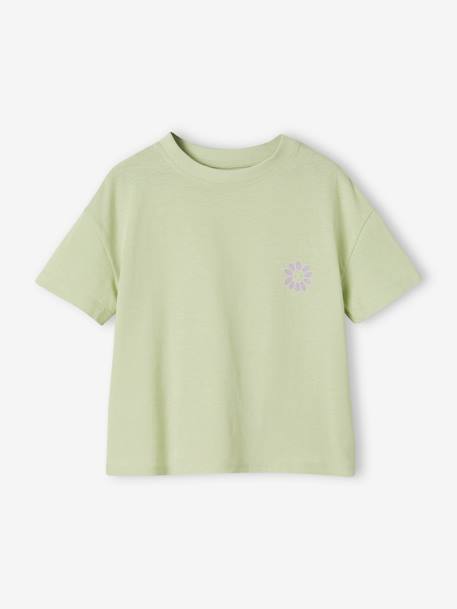 Mädchen T-Shirt BASIC Oeko-Tex - bonbon rosa+mandelgrün+türkis - 6