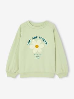 Maedchenkleidung-Mädchen Sweatshirt mit Recycling-Polyester