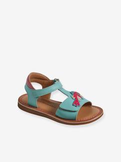 Kinderschuhe-Mädchen Klett-Sandalen mit Perlen