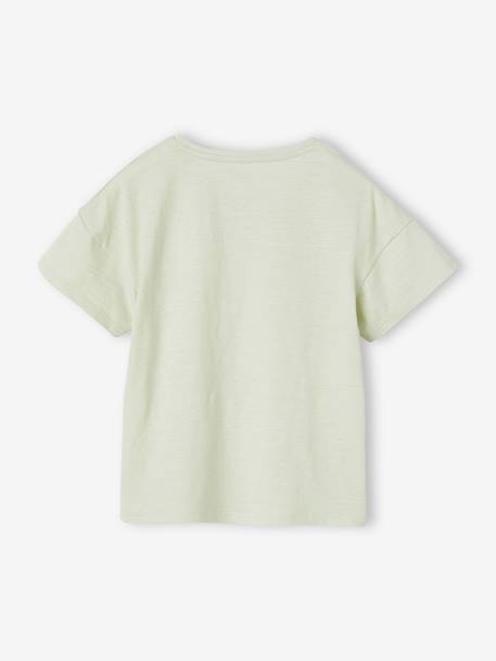 Mädchen T-Shirt mit Rüschenmotiv - aprikose+himmelblau+mandelgrün+marine gestreift+tinte+wollweiß - 9