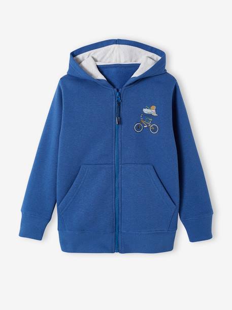 Jungen Kapuzensweatjacke, Monster-Zacken - blau - 1