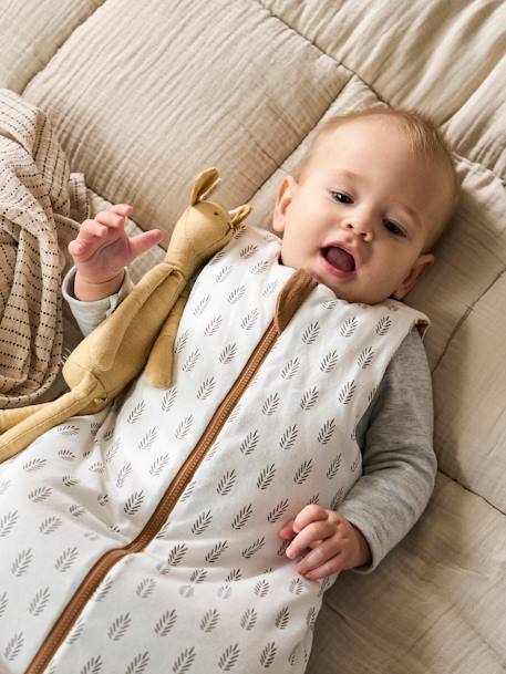 Ärmelloser Baby Wende-Schlafsack ETHNIC mit Recycling-Polyester - beige bedruckt - 5