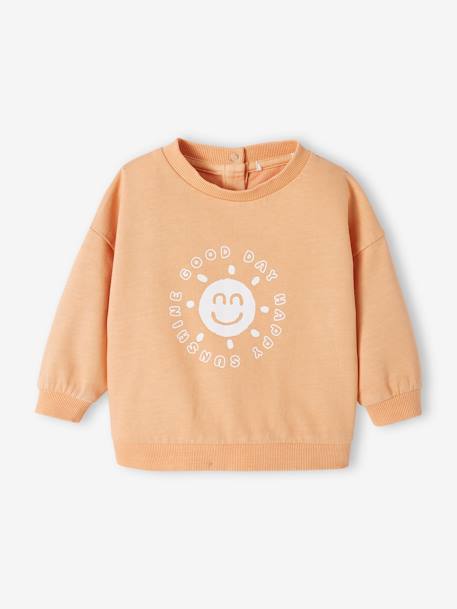 Baby Sweatshirt mit Schriftzug - pfirsich - 1