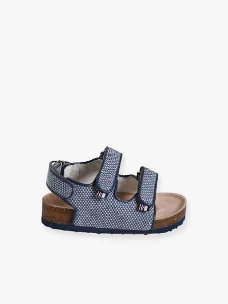 Baby Klett-Sandalen mit Muster - blau bedruckt - 2