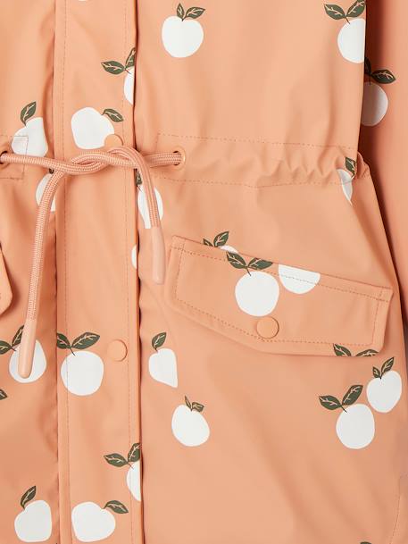 Mädchen Regenjacke mit Zauber-Trick - aprikose pudrig+aqua gänseblümchen - 6