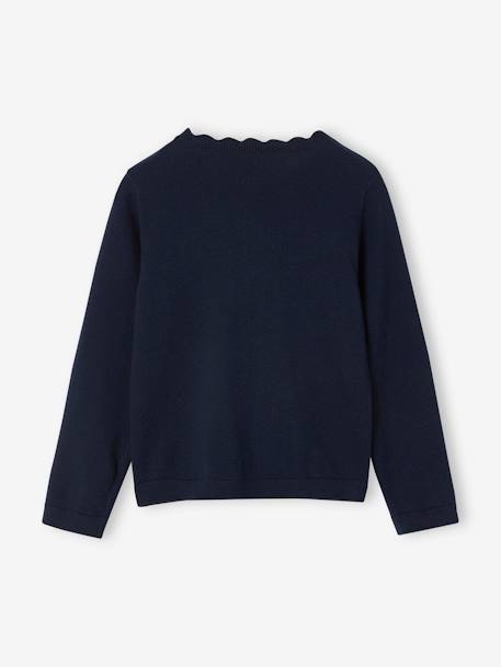 Personalisierbarer Mädchen Pullover BASIC Oeko-Tex - aprikose+marine+pastellgelb+rosenholz - 7