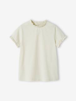 Maedchenkleidung-Mädchen T-Shirt mit Glanzstreifen, personalisierbar