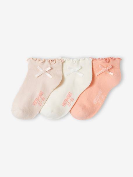 3er-Pack festliche Mädchen Socken Oeko-Tex - rosa nude - 1