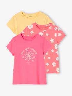 Maedchenkleidung-Shirts & Rollkragenpullover-Shirts-3er-Pack Mädchen T-Shirts, Glanzdetails BASIC Oeko-Tex