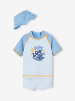 Babymode-Bademode & Zubehör-Jungen Baby-Set mit UV-Schutz: Shirt, Badehose & Sonnenhut Oeko-Tex