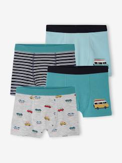 Jungenkleidung-Unterwäsche & Socken-Unterhosen & Boxershorts-4er-Pack Jungen Boxershorts mit Bio-Baumwolle