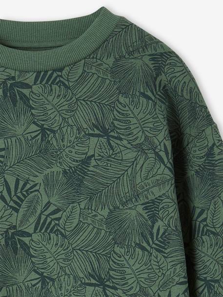 Jungen Sweatshirt mit Recycling-Polyester - graublau+grün - 9